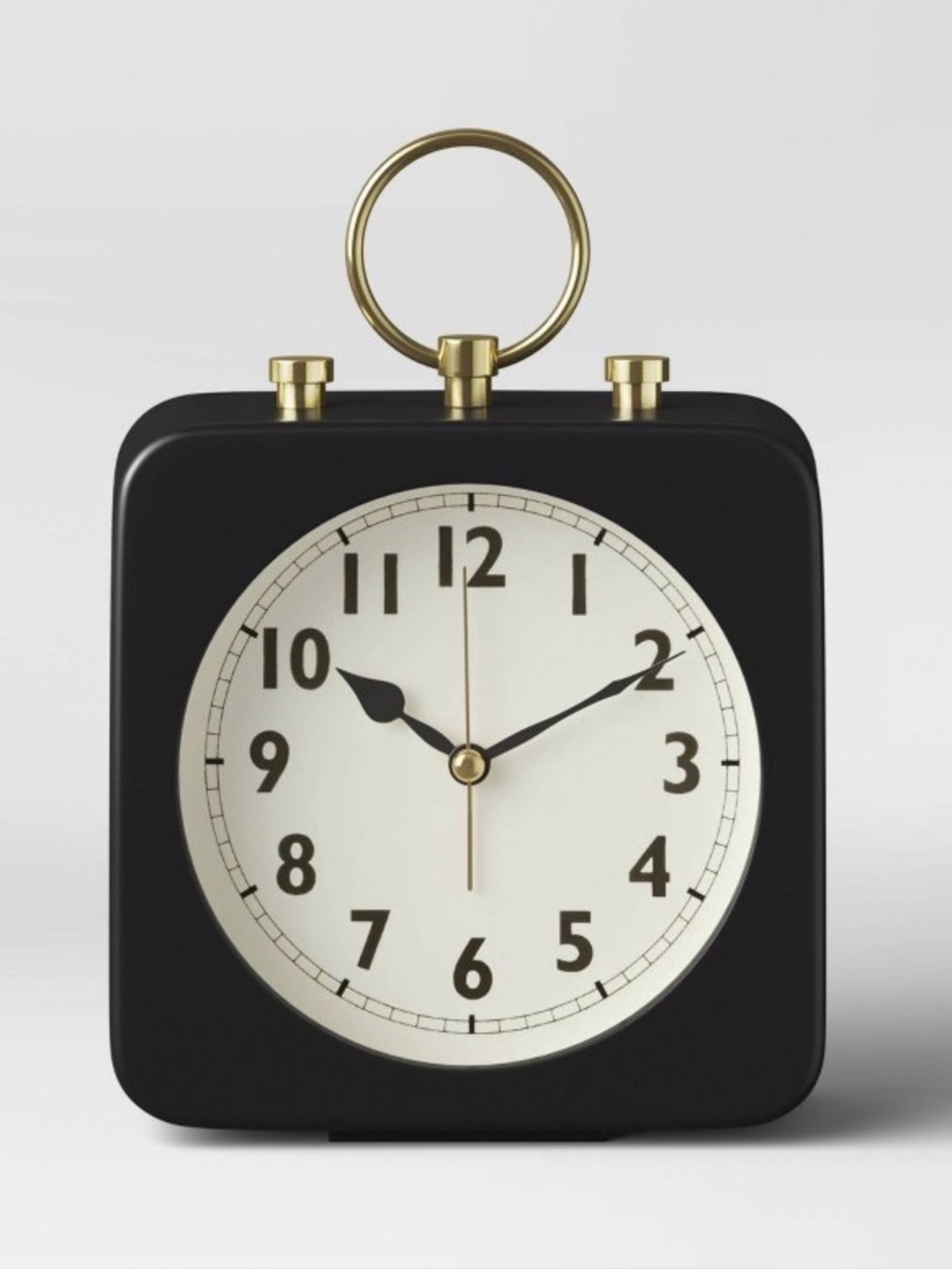 Black and Gold Square Wall Clock